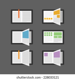 Differebt tablet comuter icons. Design elements