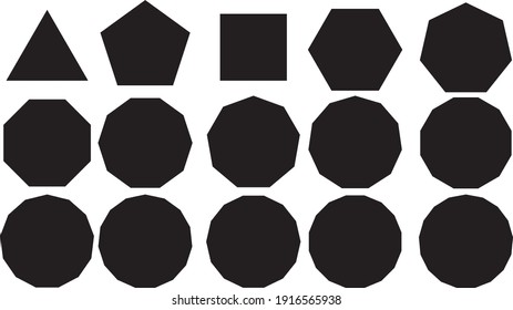 ángulos de diferencia del triángulo al hexagonal 