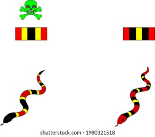 Difference between aspid coloration and milk snake coloration