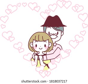 The difference couple of years hugging from behind