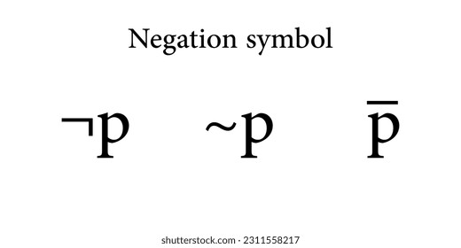 Difference negation symbol logic. Mathematics resources for teachers and students.