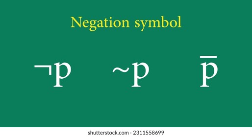 Difference negation symbol logic. Mathematics resources for teachers and students.