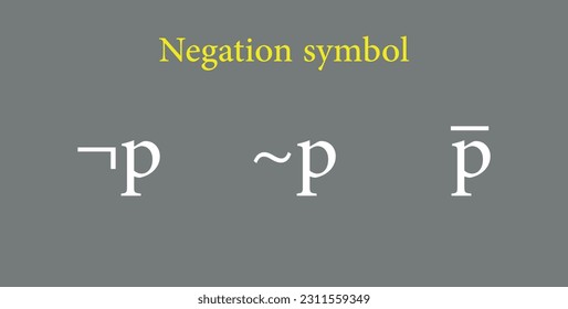 Difference negation symbol logic. Mathematics resources for teachers and students.