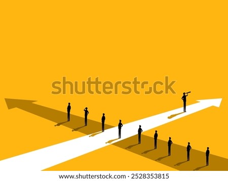 Difference, see new opportunities. businessman must decide their own path to success