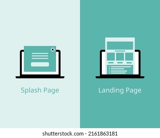 Difference Of Splash Page And Landing Page To Attract Visitor Of The Website