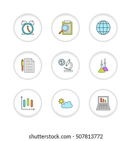 Differend science icons vector set