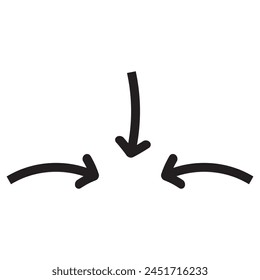 Different 3 black Arrows icons, vector set. Abstract elements for business infographic.  Illustrations for Web or polygraphy Design. vector illustration design elements.