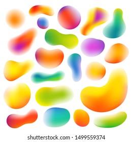 Different abstract colorful shapes vector set