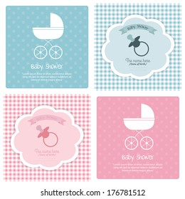 different abstract cute baby shower invitation card