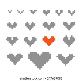 Colección de iconos de corazón abstractos diferentes