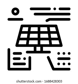 different actions of solar battery icon vector. different actions of solar battery sign. isolated contour symbol illustration