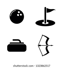 Different Active Sports. Simple Related Vector Icons Set for Video, Mobile Apps, Web Sites, Print Projects and Your Design. Different Active Sports icon Black Flat Illustration on White Background.