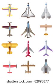  Different airplanes- vector illustration