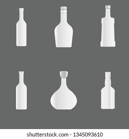 Different alcohol bottle vector