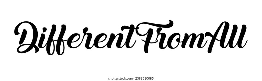 different from all text on white background.