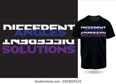 Different Angles Different Solutions with Mock Up - Minimalist artwork style. Editable and printable design for t-shirts, mugs, graphic tee, sweatshirt, cases, etc.