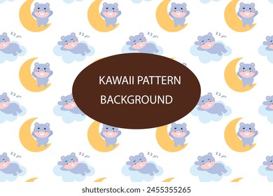 different animal cute pattern background. can used apparel, textiles, templates and wallpaper Vector illustration