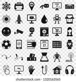 Different apps icons set. Simple style of 36 different apps vector icons for web for any design