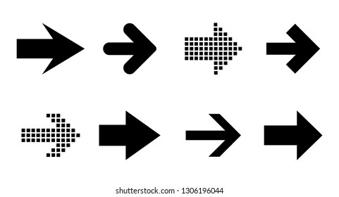 Different arrow collection. Vector illustration