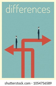 Different arrow . Eps10 vector illustration, Symbol Growth, economy, investment , technology, leadership,Successful vision and idea concept , Minimalist retro poster