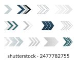 different arrows collection, vector icons set