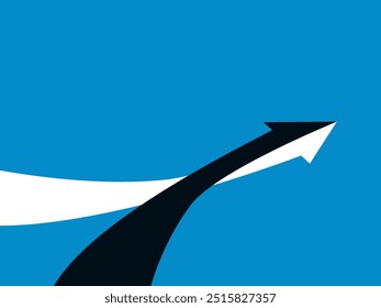 Different arrows come together. vector