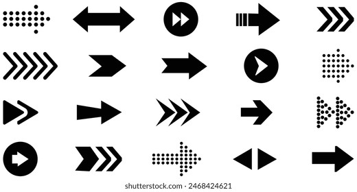 Different arrows sign collection. Arrow icon