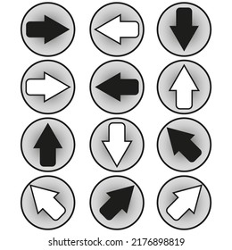 different arrows.Vector illustration. Stock image. 