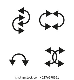 different arrows.Vector illustration. Stock image. 