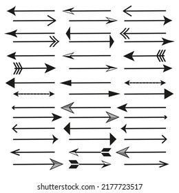 different arrows.Vector illustration. Stock image. 