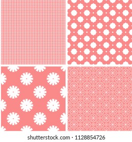 Different baby seamless patterns. Texture for wallpaper, fill, web page background.