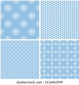 Different baby seamless patterns. For wallpaper, web page background, surface texture.