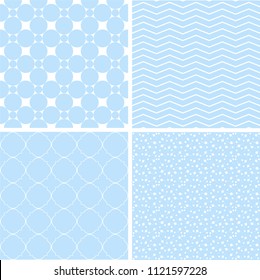 Different baby seamless patterns. For wallpaper, web page background, surface texture.