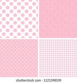 Different baby seamless patterns. For wallpaper, web page background, surface texture.