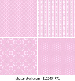 Different baby seamless patterns. For wallpaper, web page background, surface texture.
