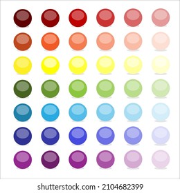 Different balls in colorful style. Vector illustration.