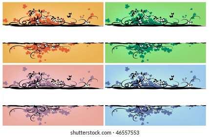 Different banners with a place for your text