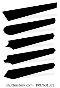 Different banners, plaques, labels or tags vector design element