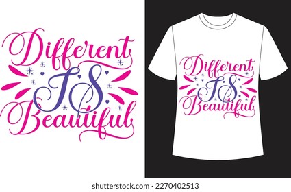 Different is beautiful SVG T-Shirt Women’s Day Bundle , 8 March Women’s Day SVG , Empower Women SVG , Happy Women’s Day 8th March SVG , Women’s Day Quote Design, typography t-shirt, 