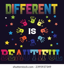 different is beautiful t shirt design