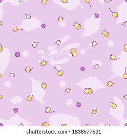 Different berries on a pink background. Seamless vector pattern.
Silhouettes of fir cones, holly berries and leaves, mistletoe branch. Christmas background. Seamless vector pattern.