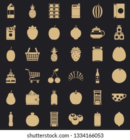 Different beverage icons set. Simple style of 36 different beverage vector icons for web for any design