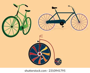 Different bicycle 2d model designs