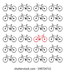 Different bicycle. Opposite concept.