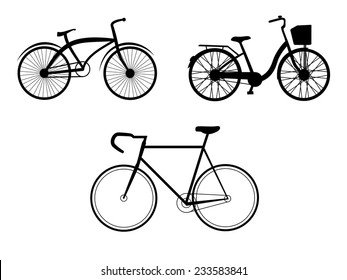 different bikes vector 