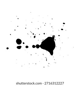 Diferentes trazos de pincel de tinta negra y blobs adecuados para el trabajo de estilo grunge