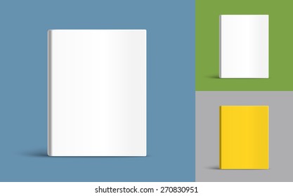 Different blank book covers template. Vector illustration 