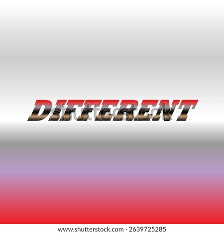 Different A Bold and Metallic Wordmark Design