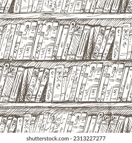 Different books. Seamless pattern. Vector illustration