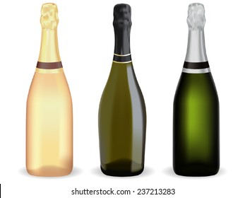 Different bottles of champagne